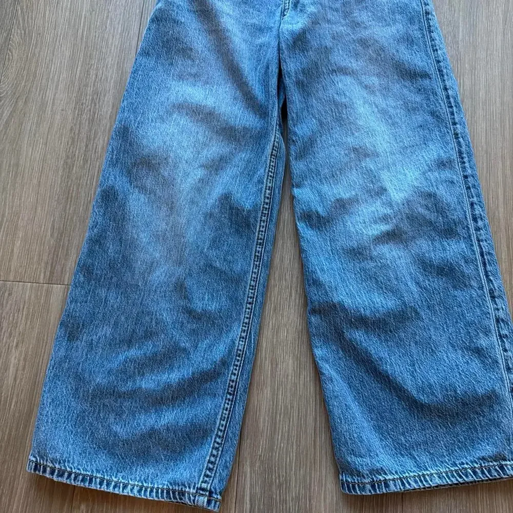 Abercrombie fitch blue high waisted Wide Leg Size 11/12 Short